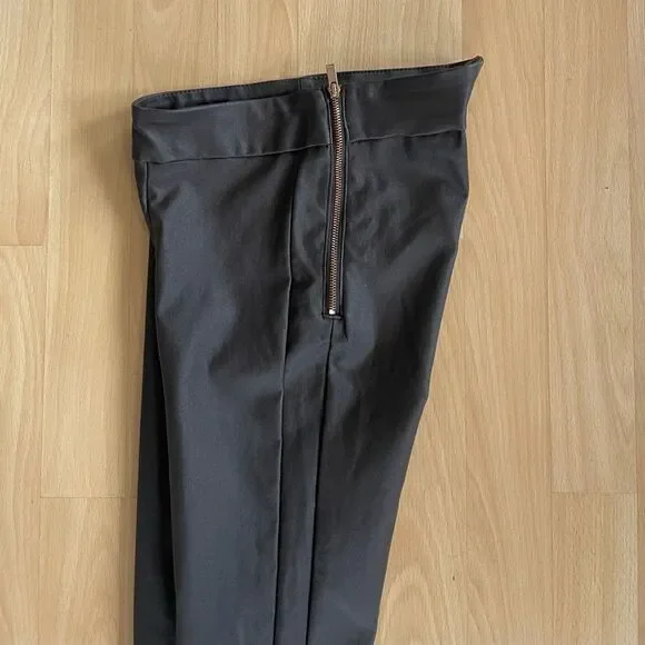 Women’s Brown Gray Shiny Leather Leggings skinny straight leg disco pants - Picture 3 of 7